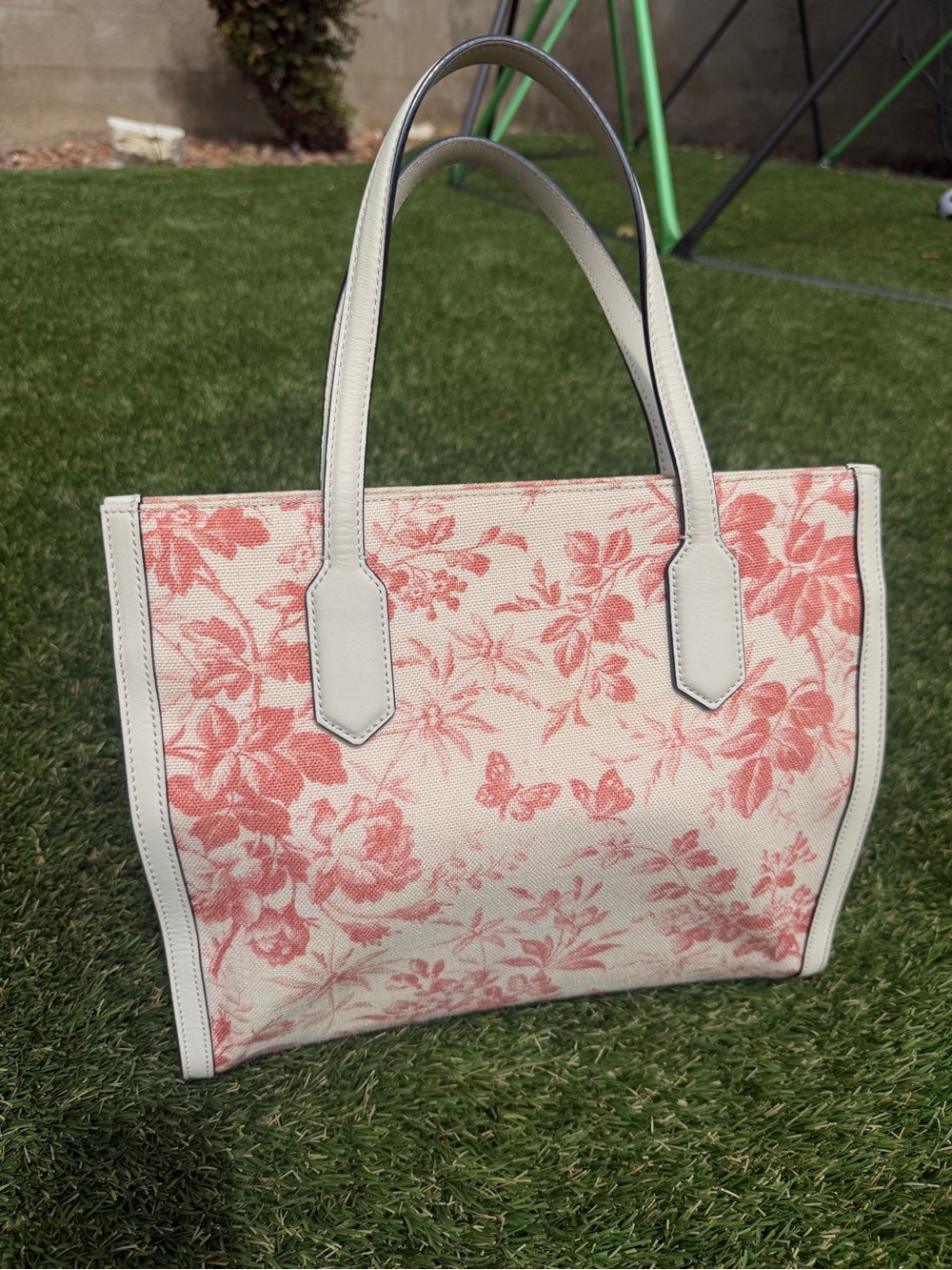 Gucci GG Ribbon Herbarium Floral Canvas Tote Japan-EXCLUSIVE collection - Picture 2 of 6